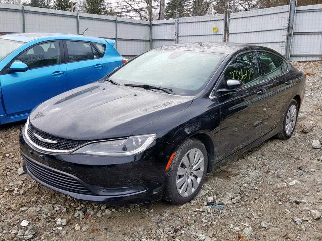 1C3CCCFB3FN560822 - 2015 CHRYSLER 200 LX BLACK photo 2