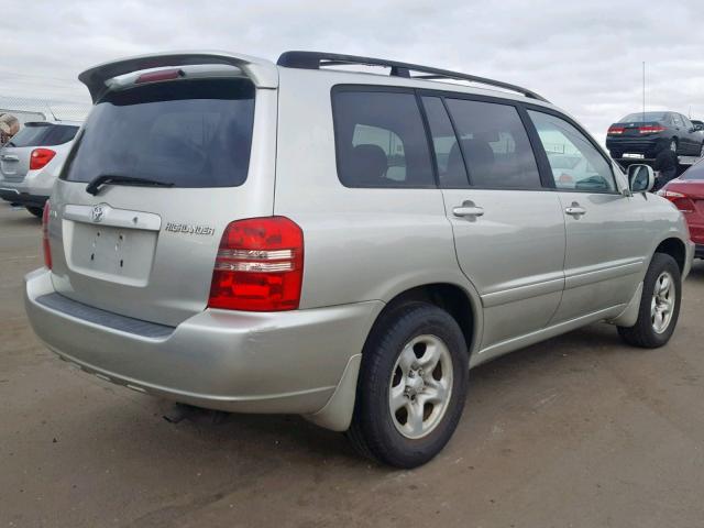 JTEGD21A030069910 - 2003 TOYOTA HIGHLANDER SILVER photo 4