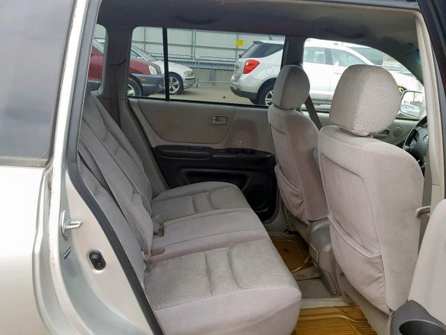JTEGD21A030069910 - 2003 TOYOTA HIGHLANDER SILVER photo 6