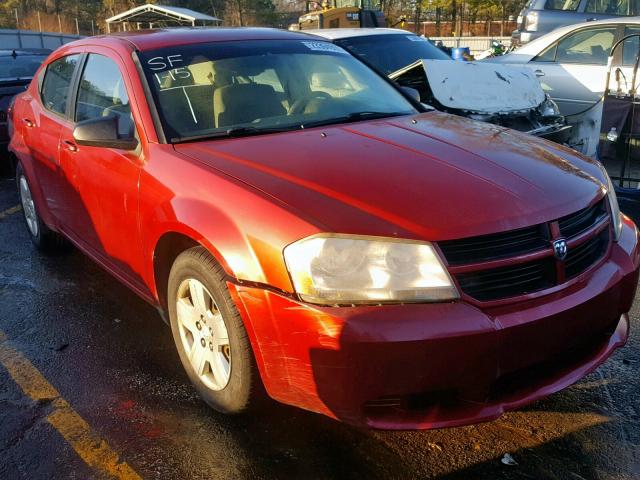 1B3LC46K08N117520 - 2008 DODGE AVENGER SE RED photo 1