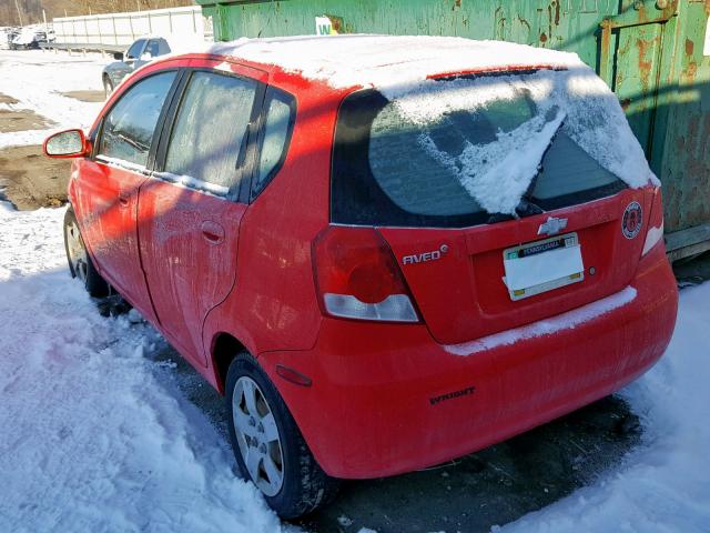 KL1TD66638B140065 - 2008 CHEVROLET AVEO BASE Qırmızı foto 3