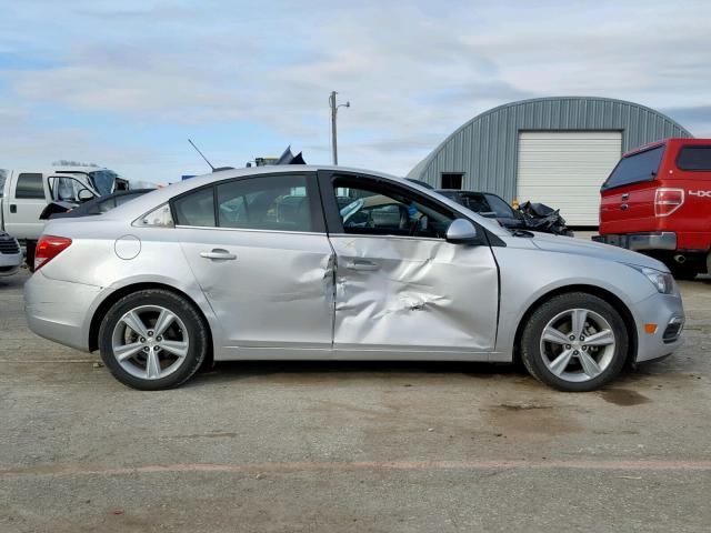 1G1PE5SB7F7200412 - 2015 CHEVROLET CRUZE LT SILVER photo 9