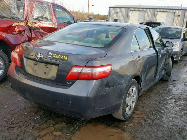 4T1BE46K27U157148 - 2007 TOYOTA CAMRY LE A GRAY photo 4