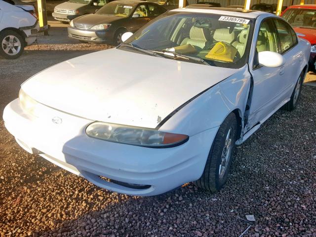 1G3NF52E31C230450 - 2001 OLDSMOBILE ALERO GLS WHITE photo 2