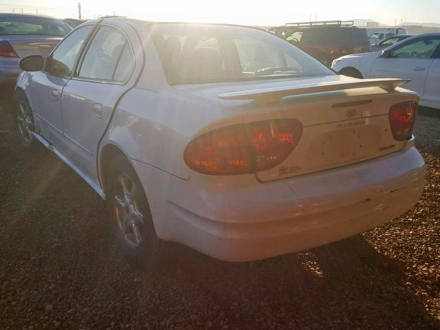 1G3NF52E31C230450 - 2001 OLDSMOBILE ALERO GLS WHITE photo 3