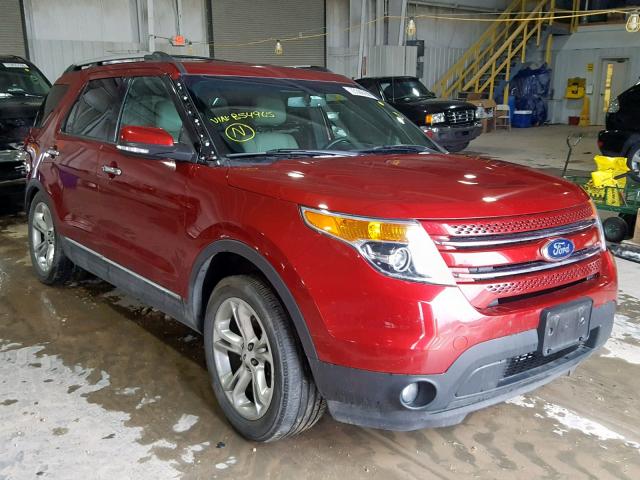 1FM5K8F81EGB54965 - 2014 FORD EXPLORER L MAROON photo 1