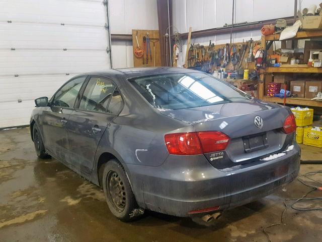 3VW2K7AJXBM366533 - 2011 VOLKSWAGEN JETTA BASE 灰色 照片 3