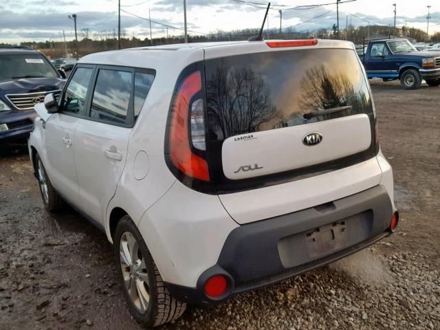 KNDJP3A52F7182019 - 2015 KIA SOUL + WHITE photo 3