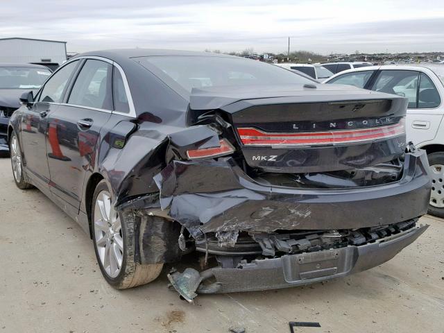 3LN6L2LU9FR627523 - 2015 LINCOLN MKZ HYBRID BLACK photo 3