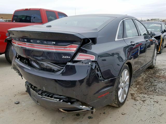 3LN6L2LU9FR627523 - 2015 LINCOLN MKZ HYBRID BLACK photo 4