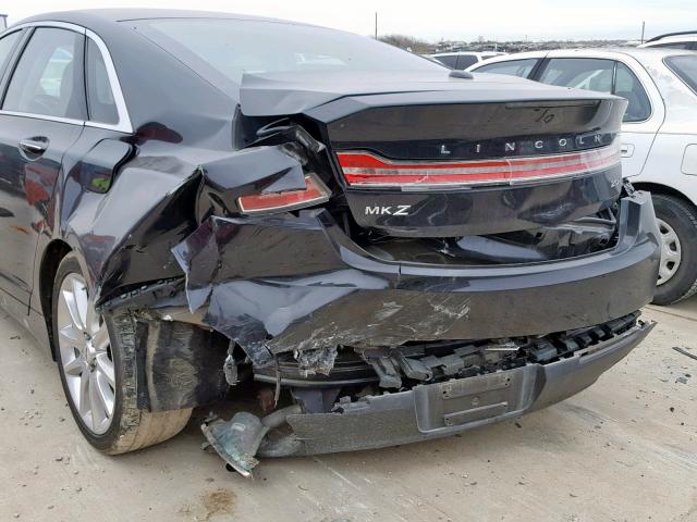 3LN6L2LU9FR627523 - 2015 LINCOLN MKZ HYBRID BLACK photo 9