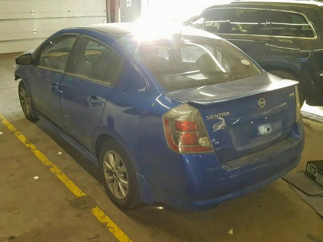 3N1AB6AP8CL658379 - 2012 NISSAN SENTRA 2.0 BLUE photo 3