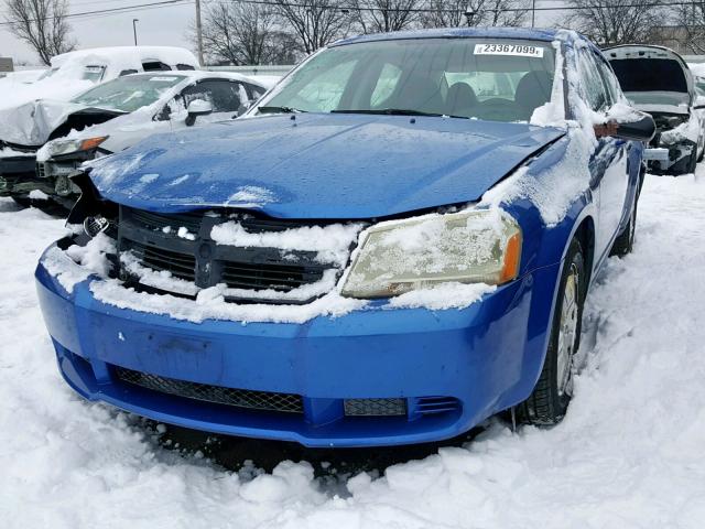 1B3LC56K58N638822 - 2008 DODGE AVENGER SX BLUE photo 2