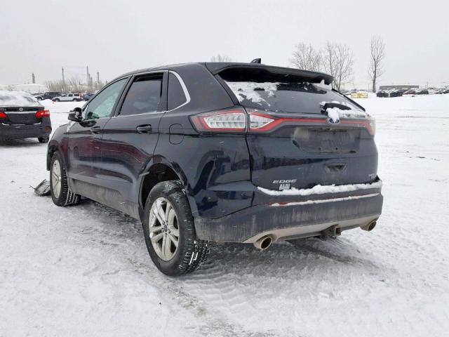 2FMTK4J83FBB82041 - 2015 FORD EDGE SEL BLACK photo 3