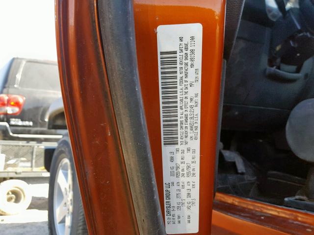 1J4AA2D11BL512149 - 2011 JEEP WRANGLER S ORANGE photo 10