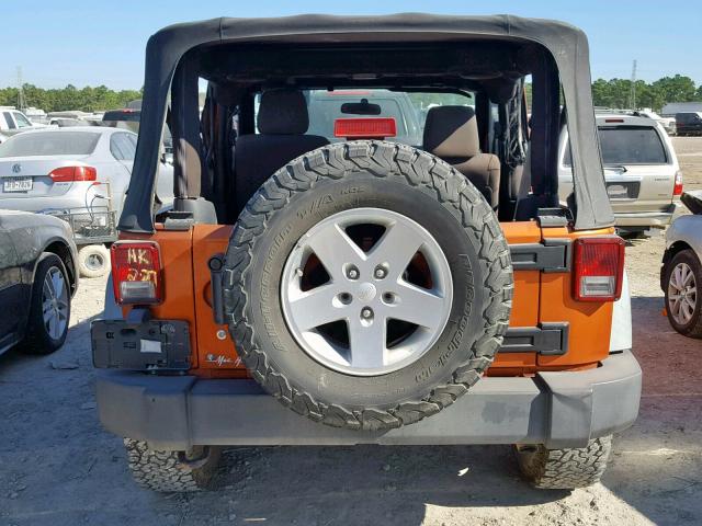 1J4AA2D11BL512149 - 2011 JEEP WRANGLER S ORANGE photo 9