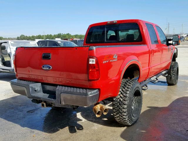 1FTSW21R18EC93759 - 2008 FORD F250 SUPER RED photo 4