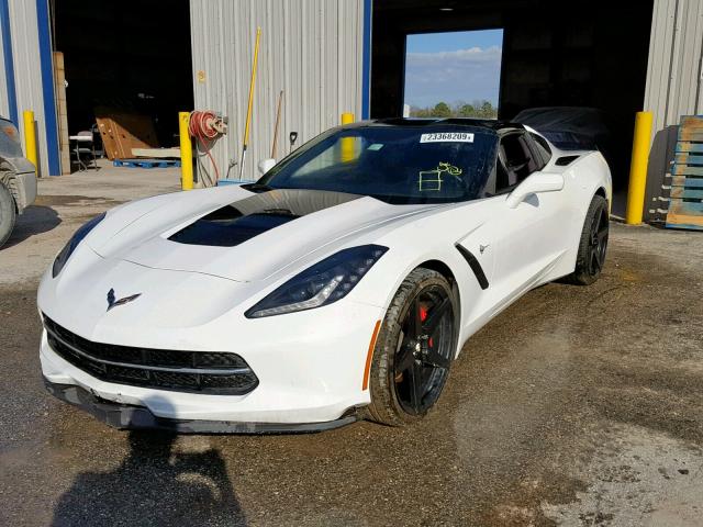 1G1YB2D75F5116279 - 2015 CHEVROLET CORVETTE S WHITE photo 2