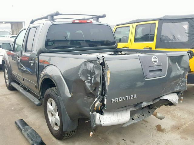 1N6AD07U77C443088 - 2007 NISSAN FRONTIER C GRAY photo 3