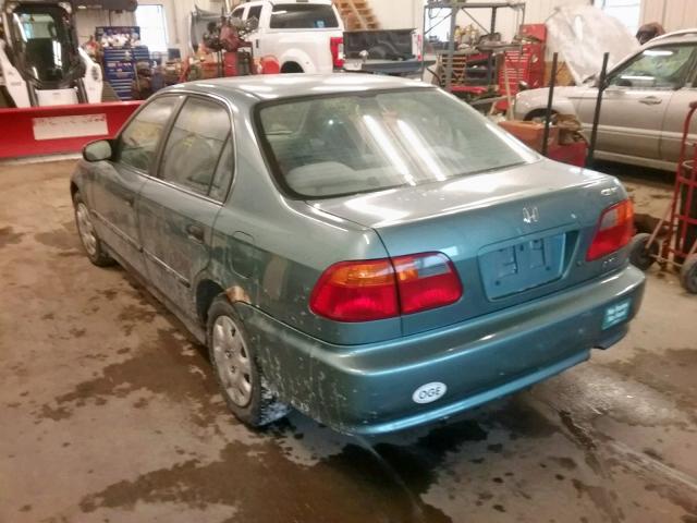 2HGEJ6579YH591689 - 2000 HONDA CIVIC LX TEAL photo 3