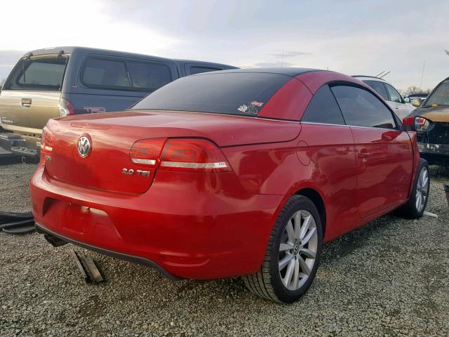 WVWBW7AH8CV019603 - 2012 VOLKSWAGEN EOS KOMFOR RED photo 4