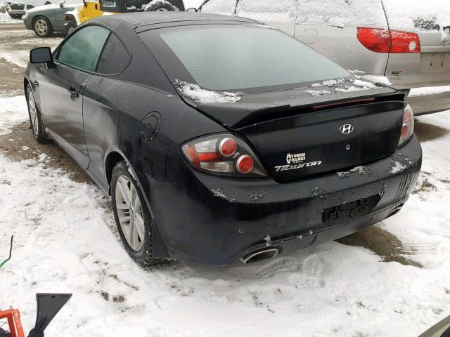 KMHHM66D58U264299 - 2008 HYUNDAI TIBURON GS BLACK photo 3