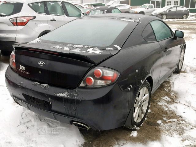 KMHHM66D58U264299 - 2008 HYUNDAI TIBURON GS BLACK photo 4