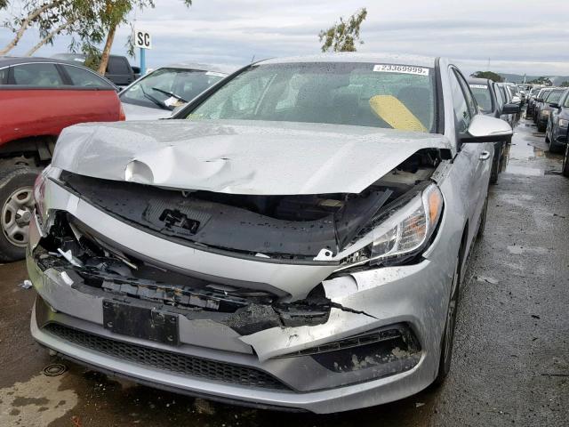 5NPE34AF9GH323113 - 2016 HYUNDAI SONATA SPO SILVER photo 2