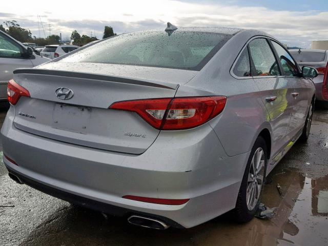 5NPE34AF9GH323113 - 2016 HYUNDAI SONATA SPO SILVER photo 4