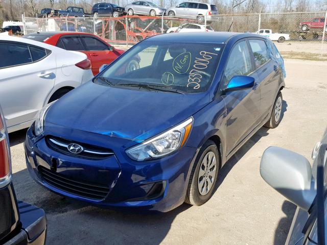 KMHCT5AE7HU308357 - 2017 HYUNDAI ACCENT SE BLUE photo 2