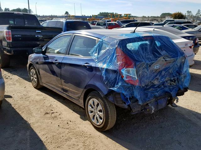 KMHCT5AE7HU308357 - 2017 HYUNDAI ACCENT SE BLUE photo 3