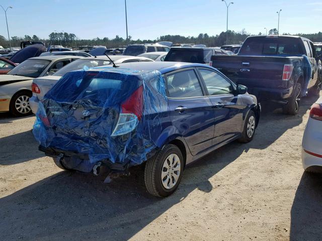 KMHCT5AE7HU308357 - 2017 HYUNDAI ACCENT SE BLUE photo 4