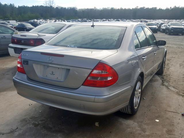 WDBUF65J15A700629 - 2005 MERCEDES-BENZ E 320 GRAY photo 4