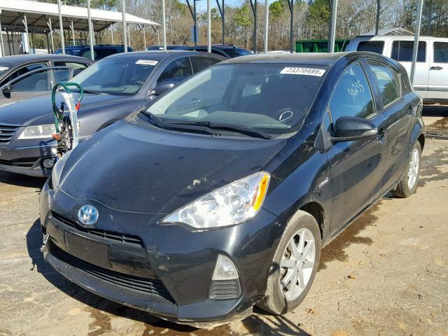 JTDKDTB37E1569211 - 2014 TOYOTA PRIUS C BLACK photo 2