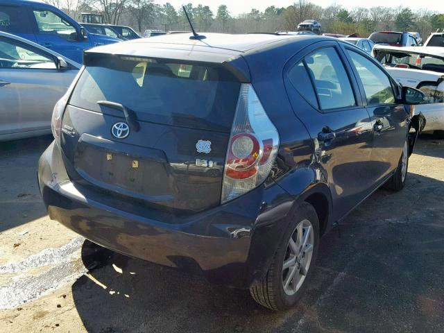 JTDKDTB37E1569211 - 2014 TOYOTA PRIUS C BLACK photo 4