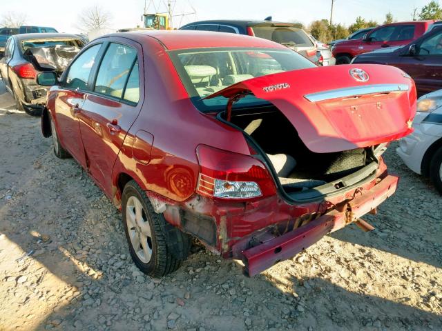 JTDBT923981251620 - 2008 TOYOTA YARIS RED photo 3