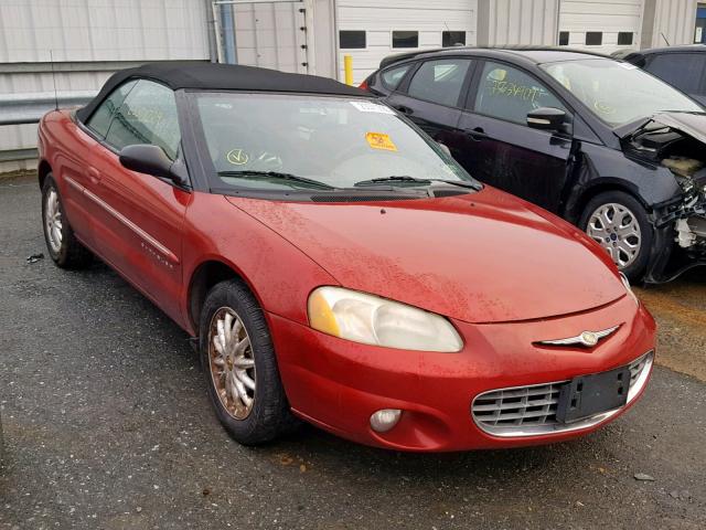 1C3EL55U51N598410 - 2001 CHRYSLER SEBRING LX RED photo 1