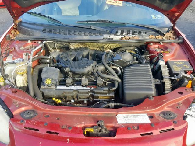 1C3EL55U51N598410 - 2001 CHRYSLER SEBRING LX RED photo 7