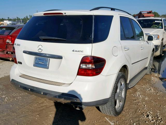 4JGBB86E57A293933 - 2007 MERCEDES-BENZ ML 350 WHITE photo 4