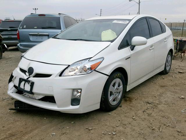 JTDKN3DU7B5367900 - 2011 TOYOTA PRIUS WHITE photo 2