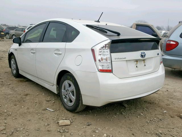 JTDKN3DU7B5367900 - 2011 TOYOTA PRIUS WHITE photo 3