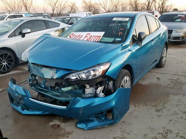 4S3GKAA69J3620430 - 2018 SUBARU IMPREZA BLUE photo 2