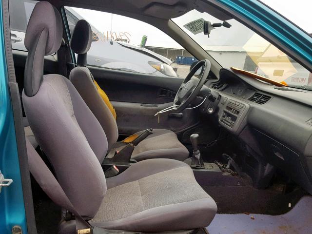 2HGEH2353NH546510 - 1992 HONDA CIVIC DX BLUE photo 5