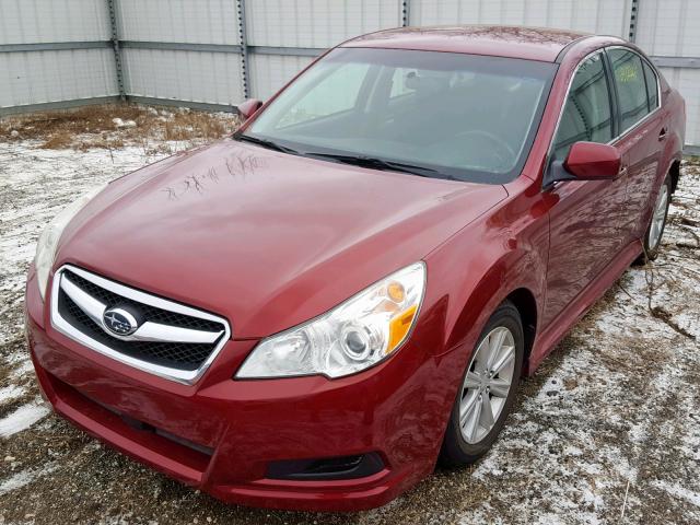 4S3BMCB61A3223129 - 2010 SUBARU LEGACY 2.5 RED photo 2