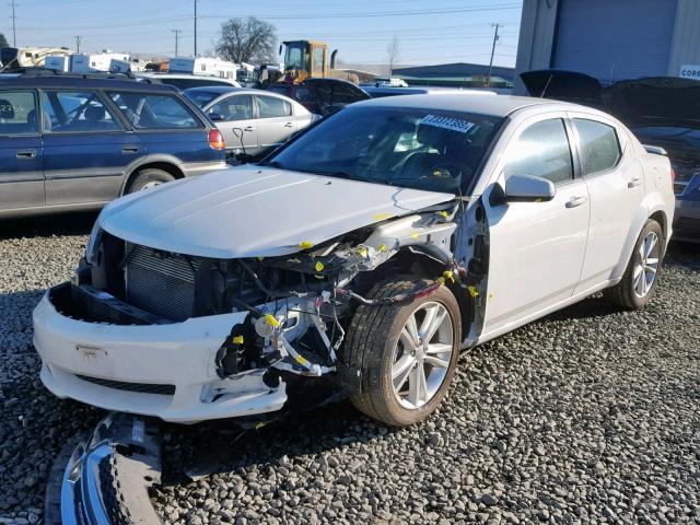 1B3BD1FGXBN513741 - 2011 DODGE AVENGER MA WHITE photo 2