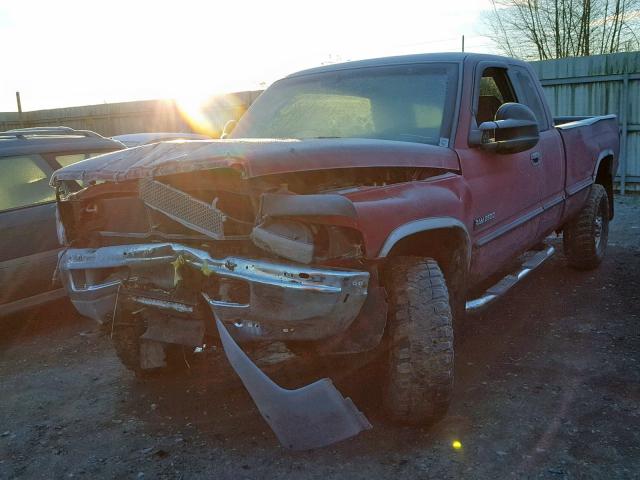 3B7KF2360XG189676 - 1999 DODGE RAM 2500 RED photo 2