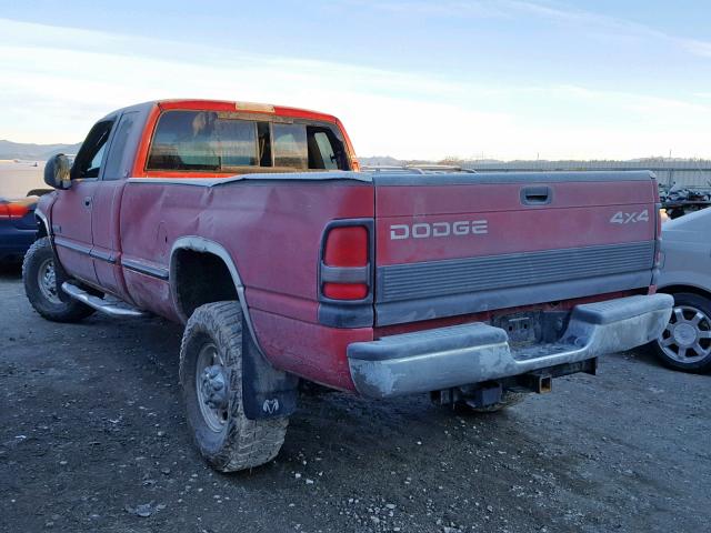 3B7KF2360XG189676 - 1999 DODGE RAM 2500 RED photo 3