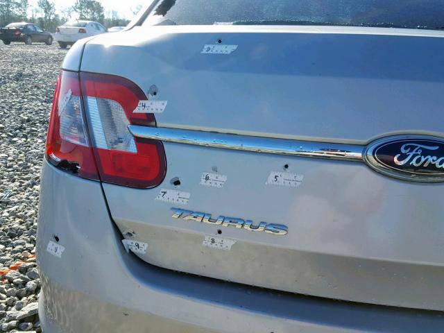 1FAHP2EW3BG157979 - 2011 FORD TAURUS SEL SILVER photo 9