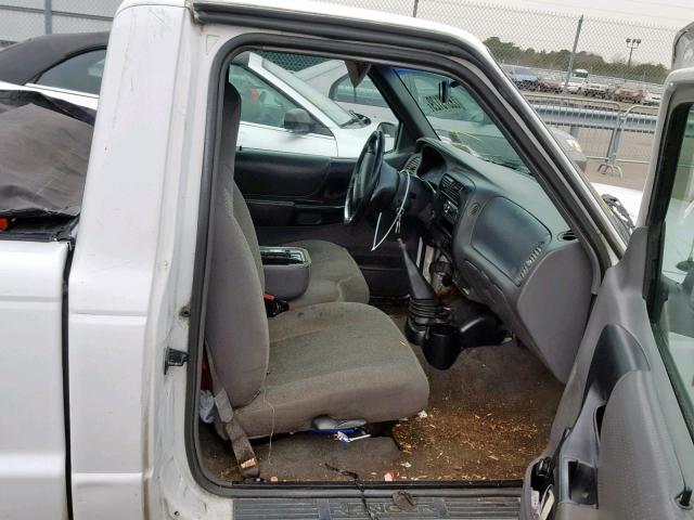 1FTYR10C71TA16687 - 2001 FORD RANGER WHITE photo 5