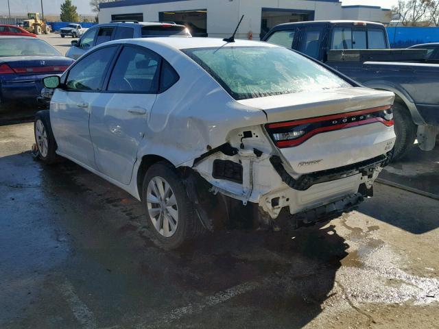 1C3CDFBB7ED861800 - 2014 DODGE DART SXT WHITE photo 3